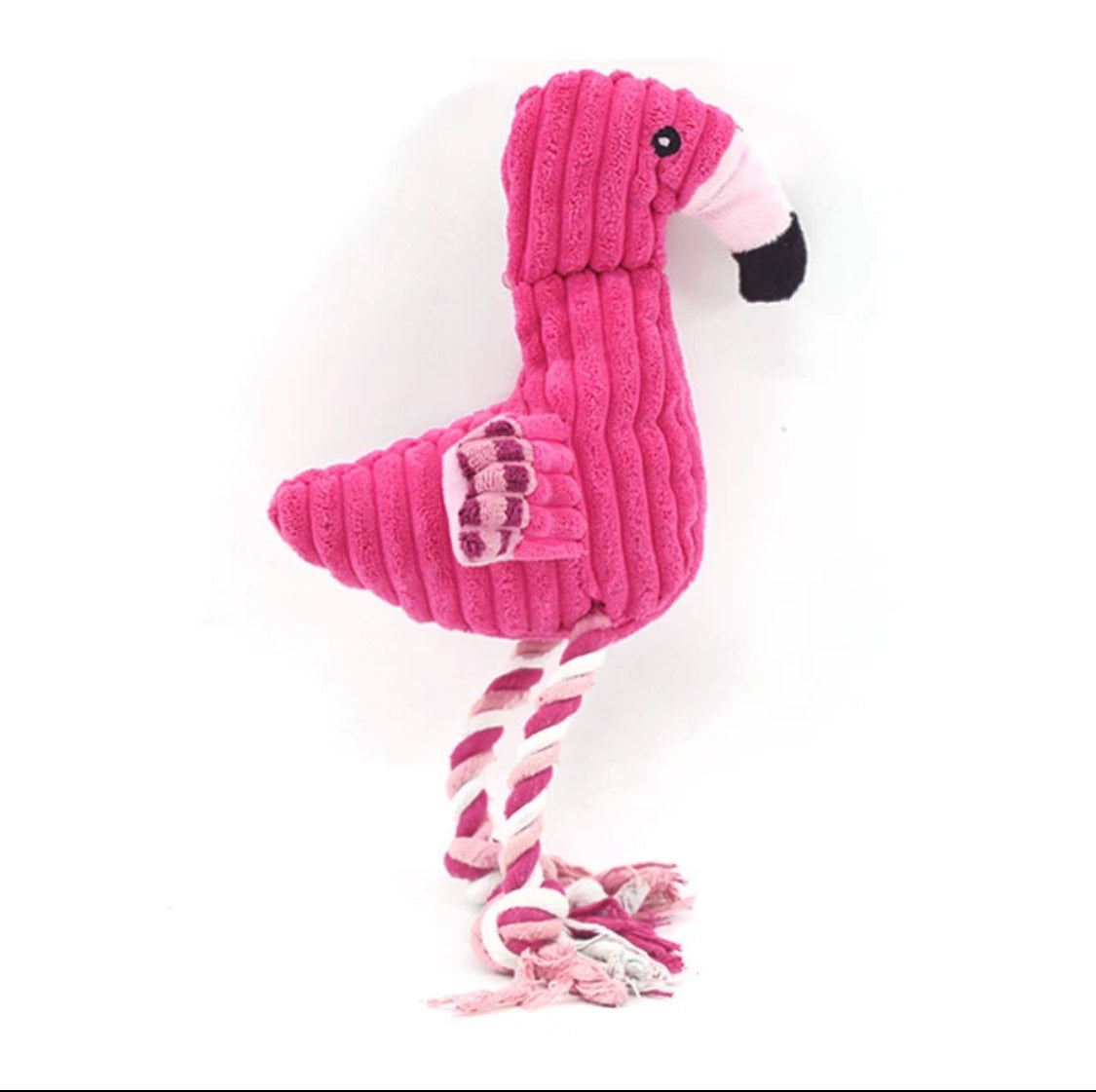 Flamingo plush toy with squeaker